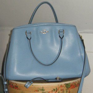 Blue Coach handbag